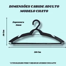 10 Clothes Hangers Kit 10 Single Wardrobe 10 Common Plastic Hangers Black - màu đen - Xem 2