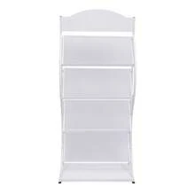 Floor-Standing Magazine Rack Information Rack Storage Rack Newspaper Rack Display Rack Manual Book Rack Single Page Simple Iron - White - View 6
