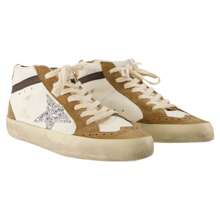 Golden Goose Mid Star Sneakers - Deluxe Brand - Leather - White - White - View 2