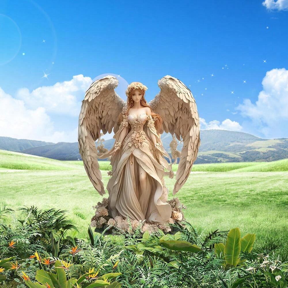 1pc Acrylic Angel Garden Stake, 2D Outdoor Garden Decor Ground Stake