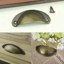 10pcs Vintage Style Embedded Metal Pulls, Suitable For Drawers, Cabinets, Trash Cans, With Installation Accessories, Painted Surface, Suitable For Home Furniture - Multicolor - View 8