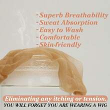 4 件装高清假发帽，女士假发帽，薄而透明女士高清假发帽假发秃头帽，薄而透明 - 白色 - 查看 7