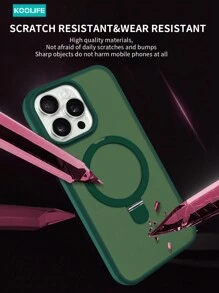 Koolife 1 件彩色柔软触感哑光磁性手机壳，内置磁性支架，软边全覆盖，防滑防摔，PC+TPU 兼容 17 ProMax/17/17 Pro/17 Air/16/16 Pro/16 Plus/16 ProMax/12/12 Pro/12 ProMax/13/13 Pro/13 ProMax/14/14 Plus/14 Pro/14 ProMax/15/15 Pro/15 Plus/15 ProMax - 暗夜綠 - 查看 8