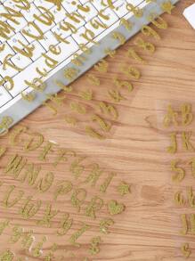 800 pezzi/10 fogli Lettere adesive dorate, Adesivi lucidi per lettere e numeri da 1 pollice, Impermeabili, Per artigianato fai-da-te, Arti, Decorazione, Cartelloni, Regali