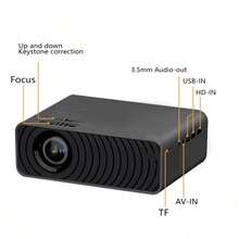 1080P Native Resolution Projector, Full HD Home Theater Video Projector, Portable Outdoor Movie Projector, Compatible With Smartphones, HD, USB, AV, VGA, Laptop, Suitable For Home, Outdoor - View 2