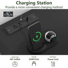 White/ Black 6 Drawer Dresser For Bedroom With Power Outlet, Dresser With LED Light, Modern Chest Of Drawers For Closet, Double Wide Drawer Organizer Cabinet For Bedroom, Living Room, Entryway, Hallway - US B Type Plug(110-127V) - View 4