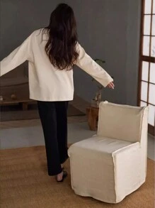 女士春秋季长袖上衣和裤子睡衣套装，标语图案休闲睡衣，两件套，秋冬服装 - 彩色 - 查看 4