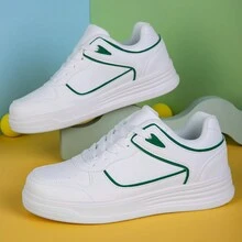 Nuevos tenis blancos casuales cómodos y ligeros para mujer, versátiles y de moda - Blanco - Ver 10