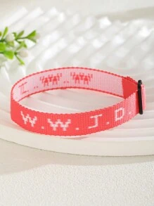 6pcs WWJD Letter Embroidered Woven Tassel Bracelets, "What Would Jesus Do?" Jacquard Woven Cuff Bracelets, Inspirational Christian Accessories Suitable For Girls, Boys, Teens - Multicolor - View 10