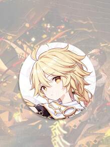 Metal Laser Cut Anime Game Badges, Pins & Brooches For Raiden Shoggun, Hu Tao, Klee And Other Cute Characters