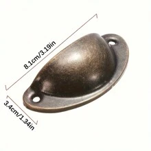 10pcs Vintage Style Embedded Metal Pulls, Suitable For Drawers, Cabinets, Trash Cans, With Installation Accessories, Painted Surface, Suitable For Home Furniture - Multicolor - View 4