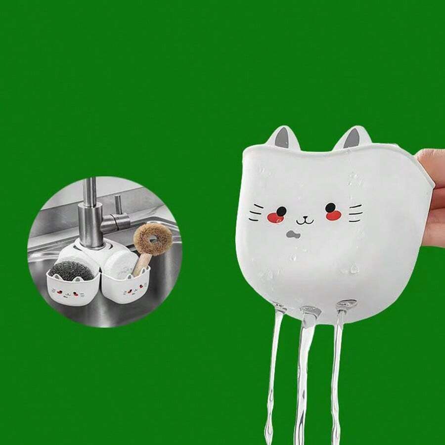 New Sink Drain Basket Hanging Bag Kitchen Faucet Sponge Rack