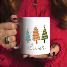 1 件圣诞节定制彩色圣诞树杯，可爱杯子，彩色圣诞树杯，圣诞节家居装饰，完美的圣诞礼物创意 - 彩色 - 查看 4