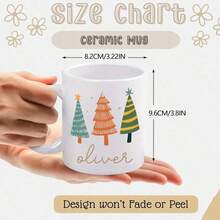 1 件圣诞节定制彩色圣诞树杯，可爱杯子，彩色圣诞树杯，圣诞节家居装饰，完美的圣诞礼物创意 - 彩色 - 查看 2