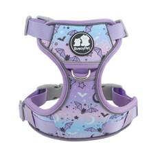 1pc Premium Quality Pet Harness With Christmas, Halloween Pumpkin, Bat Pattern Decoration, Suitable For Small, Medium, Large Cats & Dogs