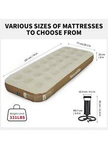 Naturehike 晨静C20单人PVC充气床垫适用于户外露营、沙滩、室内办公室、多场景使用 - 彩色 - 查看 10