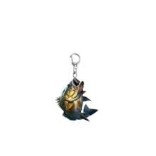 12pcs Acrylic Fish Shaped Keychain For Fishing Lovers, Multifunctional Keyring Decoration Gift For Men And Women Car Accessories Bag Charm School Letter Cute Goth Y2k