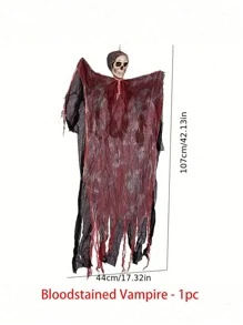 1pc Halloween Hanging Ghost Skeleton Head Decoration, Used For Haunted Houses & Doors, Yard Gatherings, Indoor/Outdoor Halloween Decor, Scary And Skeleton Prop Fall Autumn,Christmas