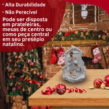 Nativity Scene Christmas Christmas Details Resin Figure Jesus Family - 白色 - 查看 6