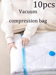 10/5/1pc Vacuum Compression Bags, Travel Storage Bags, Clothes Organizer Compression Bags, Bedding Compression Bags, Dust-Proof Clothing Storage Bags, Transparent Vacuum Bags, Vacuum Sealing Bags, Large Capacity Storage Bags, Stackable Storage Bags, Suitable For Clothing Packaging, Clothing Storage, Clothing Organization, Clothing Separation, Clothing Dust-Proof, Comforter Compression And Storage, Blanket Storage, Applicable For Bedroom, Home, Travel Storage - Multicolor - View 2