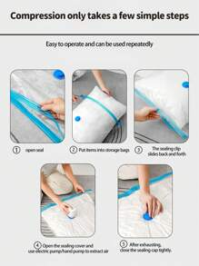 10/5/1pc Vacuum Compression Bags, Travel Storage Bags, Clothes Organizer Compression Bags, Bedding Compression Bags, Dust-Proof Clothing Storage Bags, Transparent Vacuum Bags, Vacuum Sealing Bags, Large Capacity Storage Bags, Stackable Storage Bags, Suitable For Clothing Packaging, Clothing Storage, Clothing Organization, Clothing Separation, Clothing Dust-Proof, Comforter Compression And Storage, Blanket Storage, Applicable For Bedroom, Home, Travel Storage - Multicolor - View 5