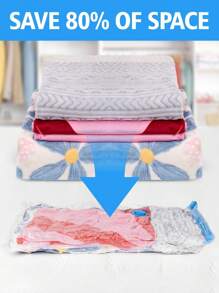 10/5/1pc Vacuum Compression Bags, Travel Storage Bags, Clothes Organizer Compression Bags, Bedding Compression Bags, Dust-Proof Clothing Storage Bags, Transparent Vacuum Bags, Vacuum Sealing Bags, Large Capacity Storage Bags, Stackable Storage Bags, Suitable For Clothing Packaging, Clothing Storage, Clothing Organization, Clothing Separation, Clothing Dust-Proof, Comforter Compression And Storage, Blanket Storage, Applicable For Bedroom, Home, Travel Storage - Multicolor - View 3