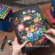 Enmi Acrylic Marker Art Class Special Academy Style 36 Color Marker Non-Transparent Color Overlapping Color Water-Based Painting - 36 Colors/college Style - View 4