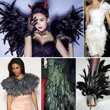 20 piezas Plumas de gallo artificiales de 25-45 cm para accesorios de decoración del hogar, ropa de boda DIY y complementos para el cabello