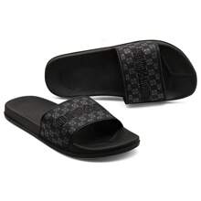 Olimpower Men's Easy-To-Fit Slide Flip Flops - 黑色 - 查看 2