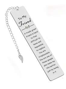 Bookmark Gift For Best Friends, Friendship Gifts For Women, Best Friend Birthday Gift, Graduation Thank You Gift, Christmas Christmas Gift, Thanksgiving Gift, Casual Cute Elegant Stainless Steel Thanksgiving Halloween Car Accessories Bag Charm Backpack For School Goth Y2k