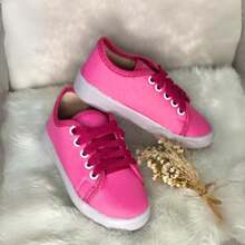 Children's Sneakers For Boys And Girls, Comfortable, Soft, School, Walking - Màu Hồng Tươi - Xem 4