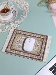 带流苏的地毯设计鼠标垫办公室腕托鼠标垫，也可用作杯垫