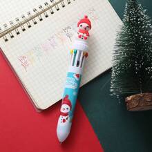 Christmas Decoration 1pc 10-Color Christmas Ballpoint Pen, Creative Multi-Color Ball Pen Christmas Gift Stationery Bullet Journal Pen - Multicolor - View 13