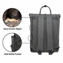 KAUKKO Laptop Backpack For Women Men,Casual Backpack, School Backpack - 灰色 - 查看 10