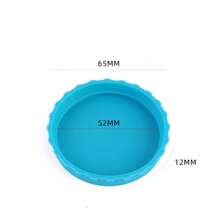 硅胶可乐罐盖，防漏软密封硅胶拉环罐盖，杯子/汽水盖 - 彩色 - 查看 2