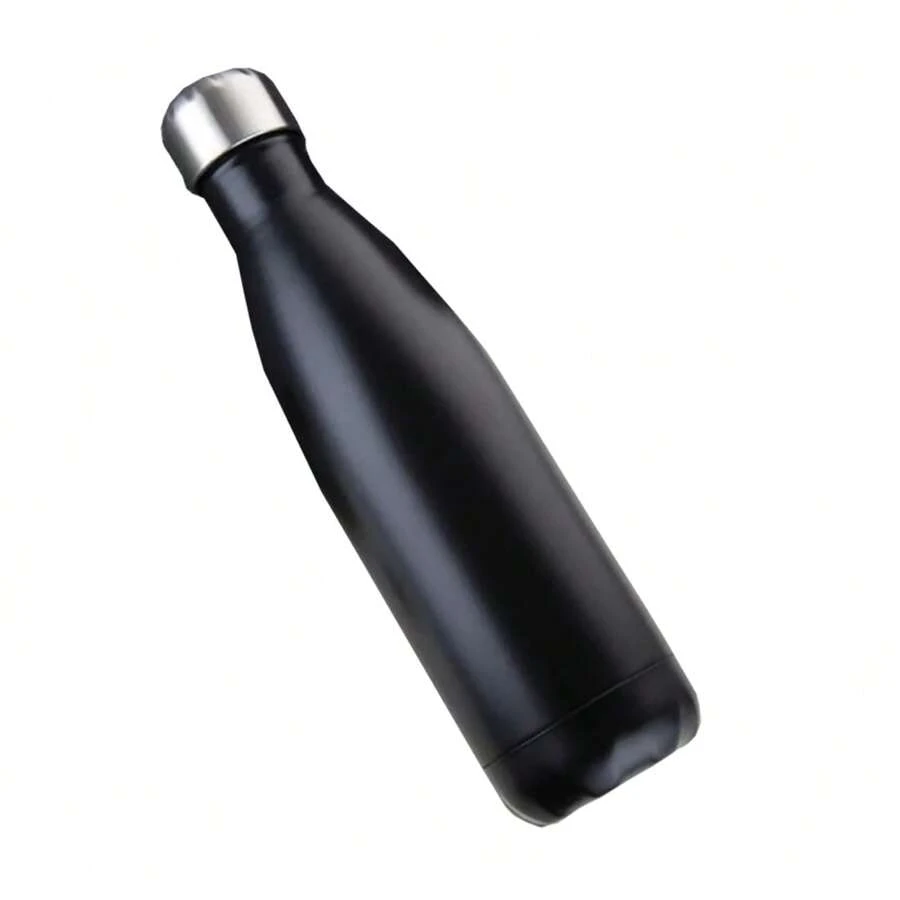 Smooth Stainless Steel Thermal Bottle 500ml Gym Fitness - 黑色 - 查看 1