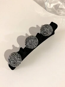 topshiny 1pc Crystal Flocked Alligator Clip, New Design Hair Clip For Elegant Women And Girls, Suitable For Daily Wear Claw Clips Hair Claws Hair Barrettes, School Stuff, Hair Accessories