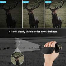 Night Vision Goggles,1080p Digital Night Vision Monocular For Dark,Travel Infrar Ed Monoculars Save Photos & Videos,Monocular For Hunting,Camping,Travel - Black - View 8