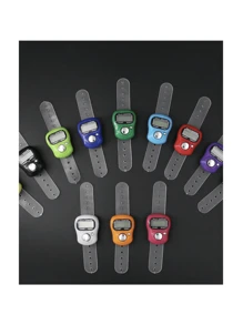 5个/套 可复位5位液晶电子计数器，适用于运动训练的迷你紧凑型计数器，LED计数器，指环计数器，按钮计数器（颜色混装） - 彩色 - 查看 1