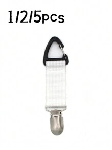 1/2/5个装旅行帽夹，可挂在手提包、背包、行李箱、户外旅行沙滩帽上，新款无弹力布帽夹，便携式帽子伴侣夹，旅行必备，绝佳礼品之选 - 彩色 - 查看 8