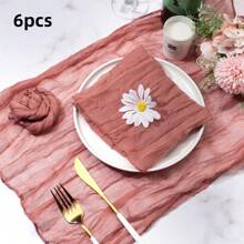 6/12/18/24/30 Pieces Purple Gauze Cheese Cloth Napkins, Multi-Color Optional Cheese Cloth Napkins Bali Cheese Cloth Napkins, Rustic Bohemian Lavender Napkins, Lavender Napkins For Family Dinners, Restaurants, Wedding Receptions, Dinners, Holiday Parties, Table Decorations
