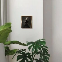 1 件无框帆布墙面艺术家居装饰万圣节墙面艺术印刷品，复古万圣节海报装饰，美学黑暗学院风墙画金色兔子女士墙面装饰哥特式房间装饰 - 彩色 - 查看 4