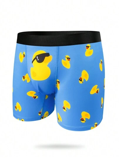 1pc Men's Sunglasses & Street Graffiti Print Breathable Elastic Comfortable Briefs