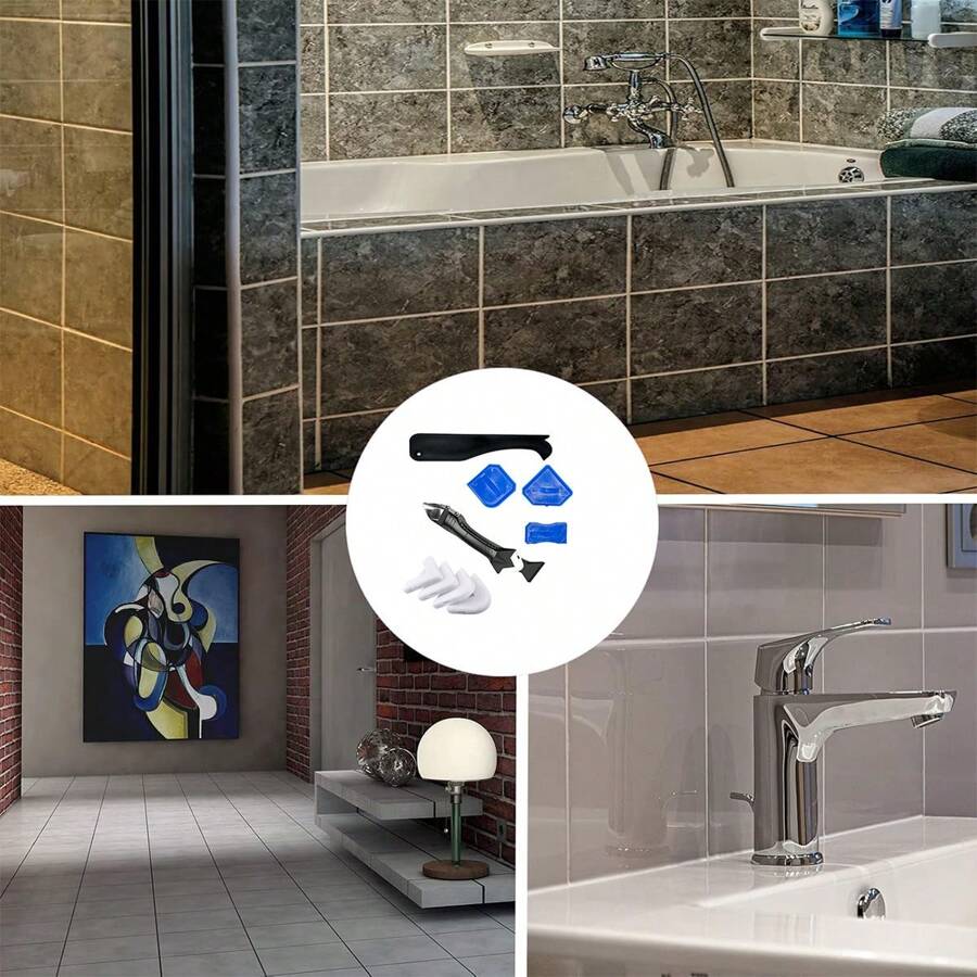 3 In 1 Silicone Caulking Tools(Stainless Steelhead), Sealant Finishing