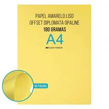 Diplomat Opaline Offset Paper Smooth A4 180g Legal Type Colored Mass 60kg Pack Of 50 Sheets - Màu vàng - Xem 1