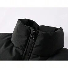 Men's Long-Sleeved Stand Collar Loose Down Jacket For Winter,Warm And Windproof