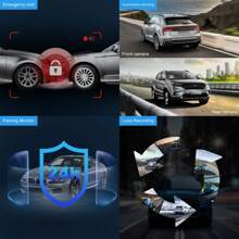 XGODY 10" Rearview Mirror Dash Cam 1080P Touch Car DVR Front And Rear Dual Lens G-Sensor Loop Recording Night Vision Waterproof - Black - View 8