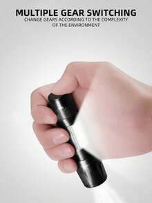 Rechargeable High Brightness Flashlight With 3 Modes, Led Outdoor Usb Work Light Cob Mini Torch, Adjustable, Perfect For Camping, Hiking - Black - View 5