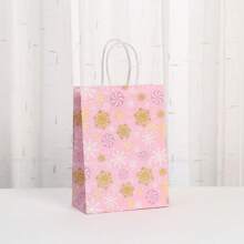 圣诞粉色纸质手提袋、购物袋、礼品袋、外卖袋、圣诞情人节 - 彩色 - 查看 12