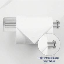 1pc Toilet Paper Holder Bathroom Tissue Storage Rack Stainless Steel Paper Towel Hanger